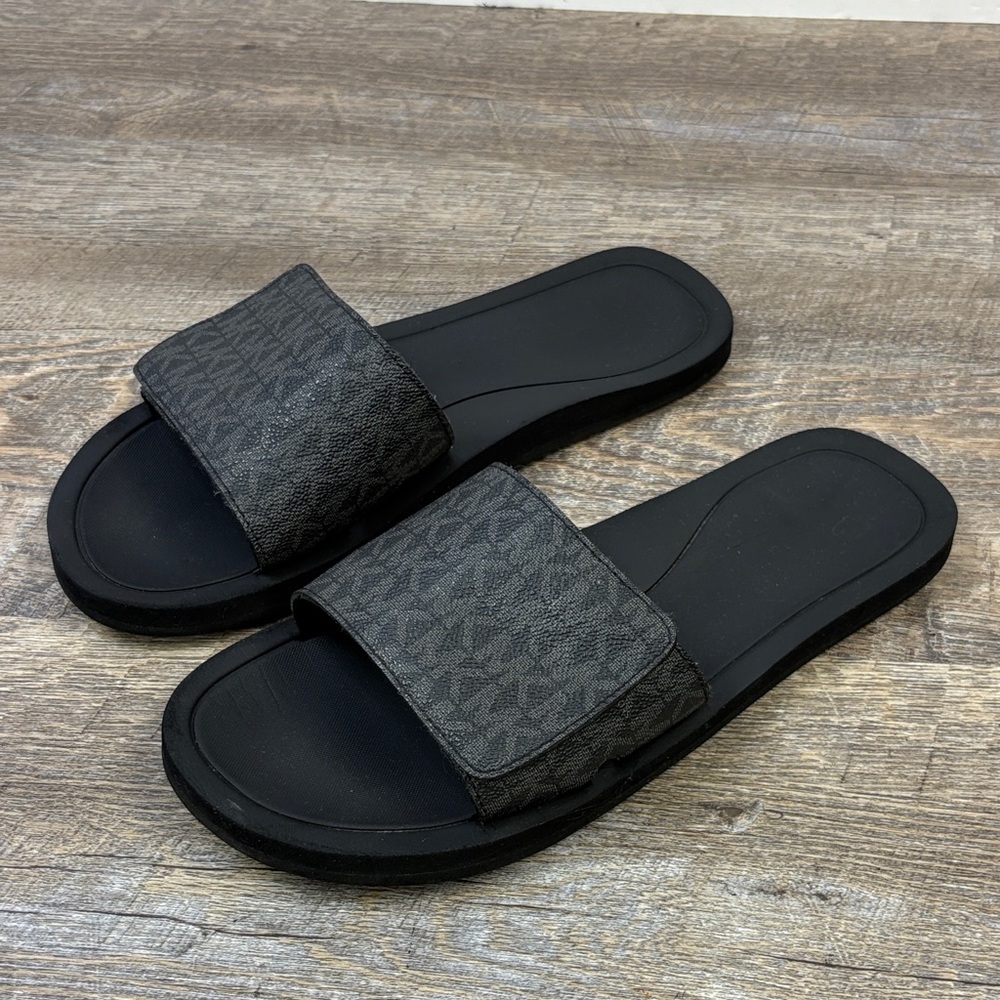 Michael Kors Slide Sandals – Black Logo – Men’s Size 10